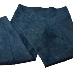 SPANX Black Leggings Pants Faux Suede Stretch Pull On Size 2X/2T